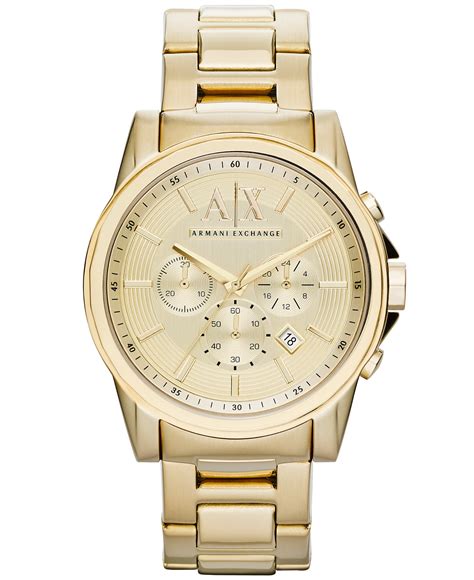 armani gold watch replica|gold armani exchange watch.